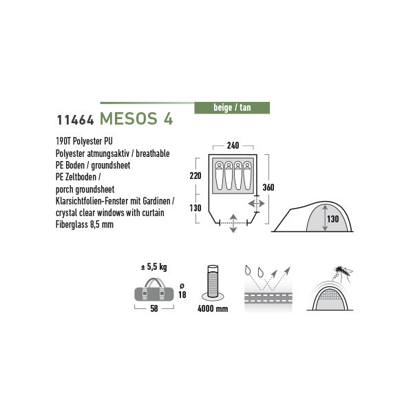 Палатка Mesos 4 High Peak