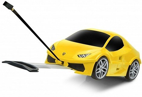 Чемодан машинка Lamborghini Huracan Yellow 91002W-YELLOW Ridaz