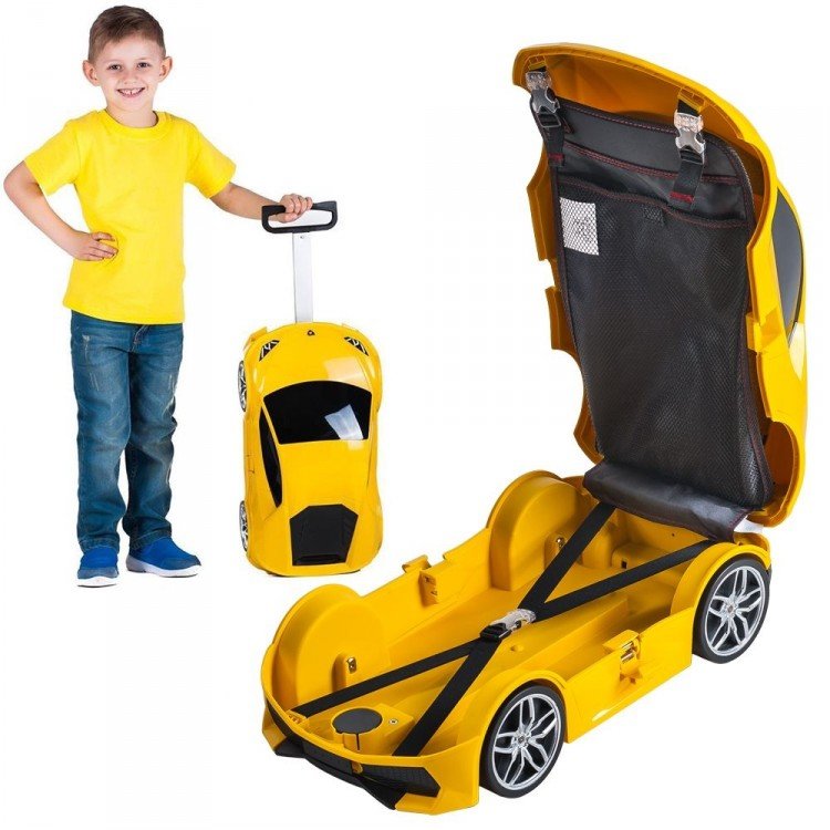 Чемодан машинка Lamborghini Huracan Yellow 91002W-YELLOW Ridaz