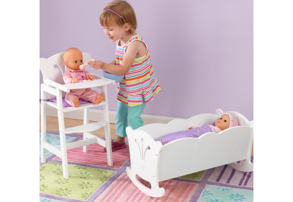 Колыбель для кукол белая Doll Cradle 60101 KidKraft