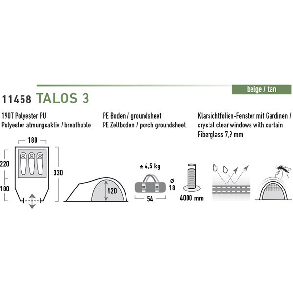 Палатка Talos 3 High Peak