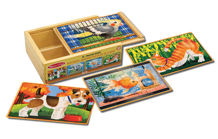 Melissa and Doug Домашние животные - набор из 4 пазлов MD3790