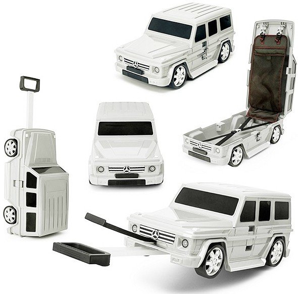 Чемодан машинка Mercedes-Benz G-Class White 91009W-WHITE Ridaz