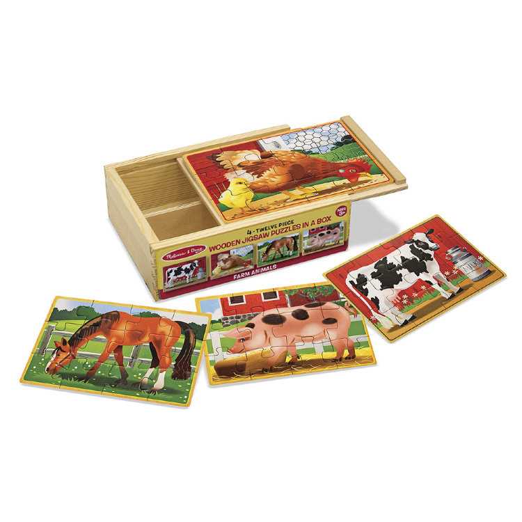 Melissa and Doug Животные на ферме - набор из 4 пазлов MD3793