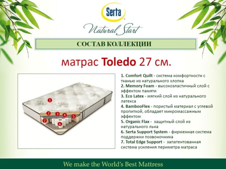 Матрас Serta Toledo 200х200 Askona