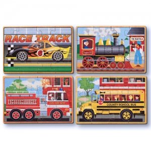 Melissa and Doug Машинки - набор из 4 пазлов MD3794