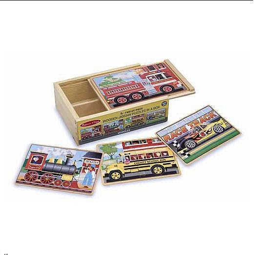 Melissa and Doug Машинки - набор из 4 пазлов MD3794
