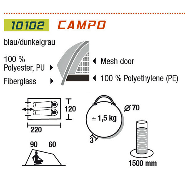 Палатка Campo 2 High Peak