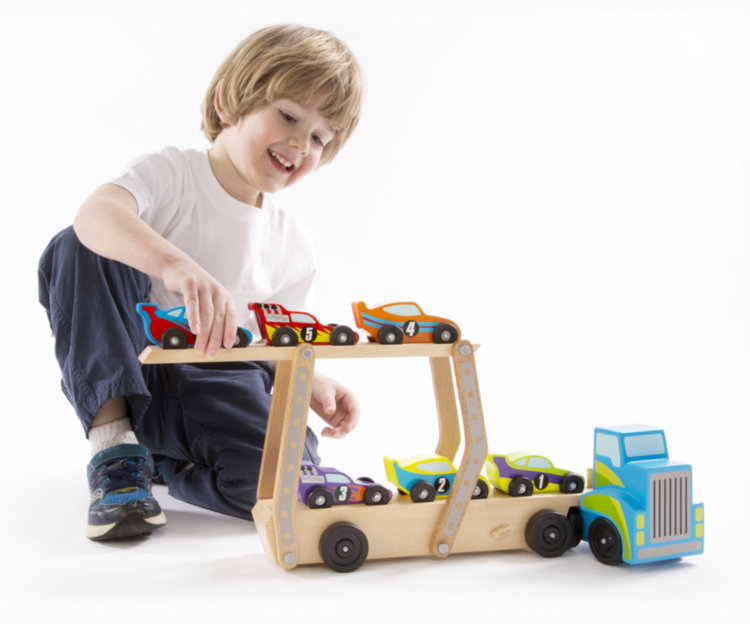 Мегатягач автомобилей деревянный MD12759 Melissa and Doug