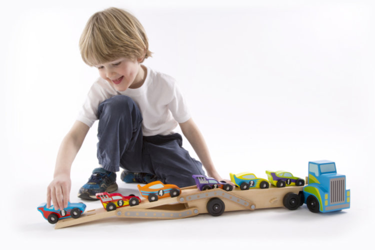 Мегатягач автомобилей деревянный MD12759 Melissa and Doug