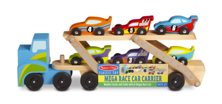 Мегатягач автомобилей деревянный MD12759 Melissa and Doug