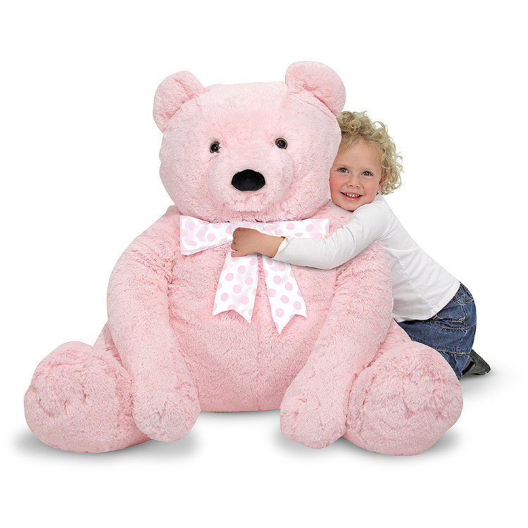 Melissa and Doug Большой плюшевый мишка розовый 76х68 MD3980