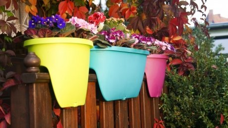 Вазон для балконов Balconia OVI 14 л белый 60 см PLASTKON