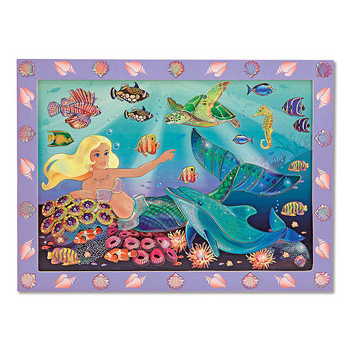 Melissa and Doug Объёмная наклейка по номерам Русалочка MD4297