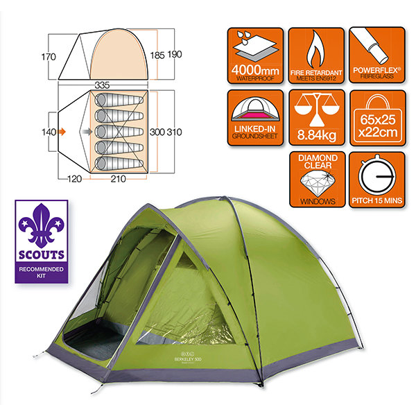 Палатка Berkeley 500 herbal Vango