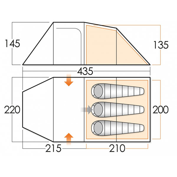 Палатка Beta 350 XL river Vango