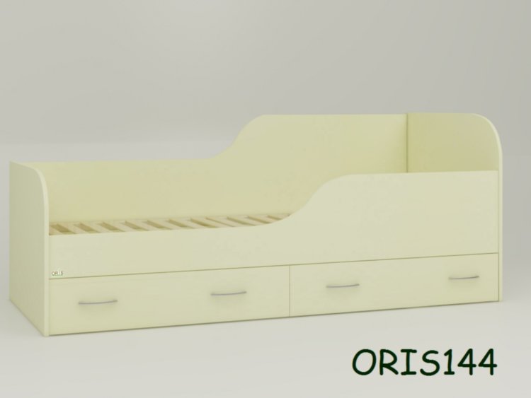 Кровать подростковая Juventa слоновая кость ваниль Oris-mebel