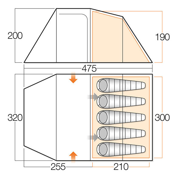Палатка Beta 550 XL river Vango