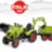 Трактор педальный с прицепом и ковшами Falk 1010W Claas Axos 330 зеленый