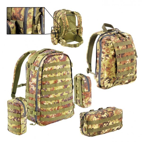 Рюкзак тактический Full Modular Molle Pockets 60 vegetato italiano Defcon 5