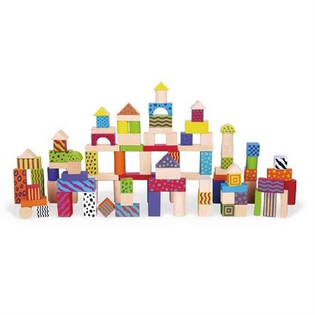 Набор строительных блоков 100 штук 3 см Viga Toys