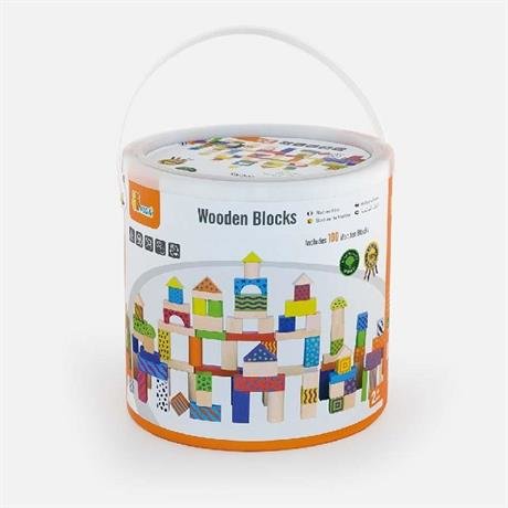 Набор строительных блоков 100 штук 3 см Viga Toys