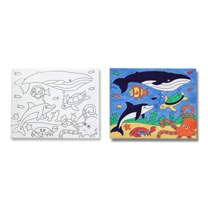 Melissa and Doug Рисунок на холсте Морская жизнь MD4783
