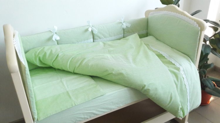 Комплект постельный сменный Кристина 3 единицы салатовый Lux baby 482081