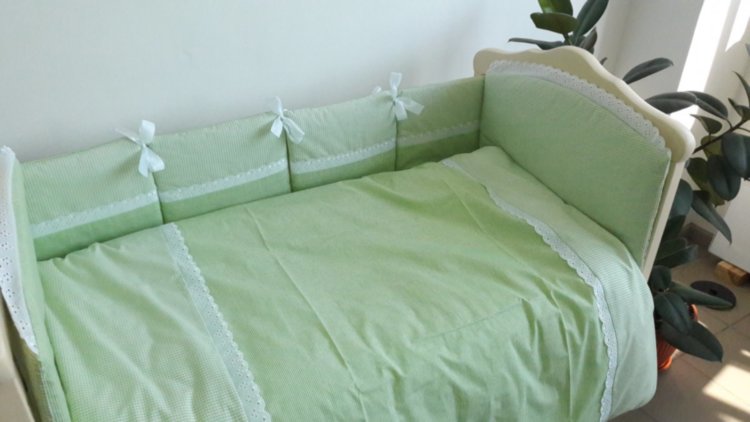 Комплект постельный сменный Кристина 3 единицы салатовый Lux baby 482081