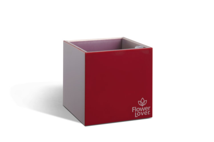Умный вазон Cubico Flower Lover красный 0,5 л глянцевый PLASTKON