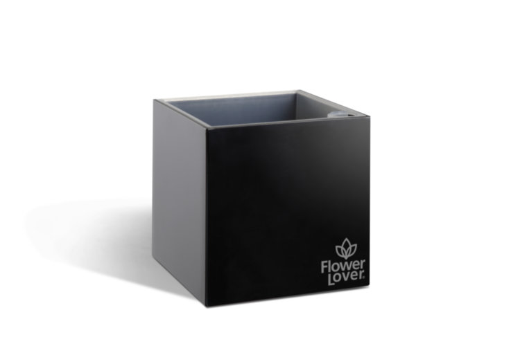 Умный вазон Cubico Flower Lover чёрный 0,5 л глянцевый PLASTKON