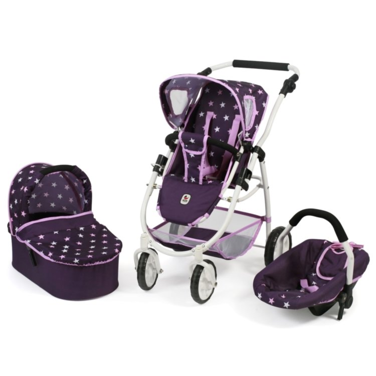 Коляска для кукол Emotion All in One Stars lila 63771 Bayer Chic 2000