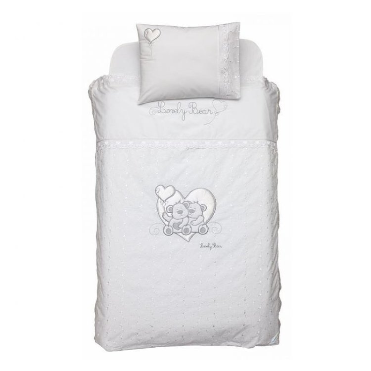 Комплект постельного белья Funnababy Lovely Bear white  6 единиц