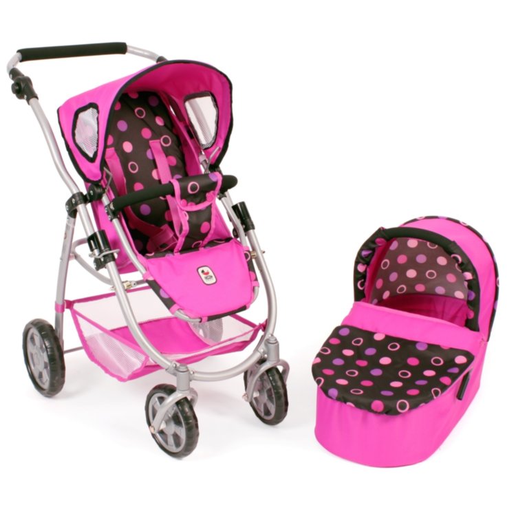 Коляска для кукол Emotion 2 в 1 Pinky Balls 63848 Bayer Chic 2000