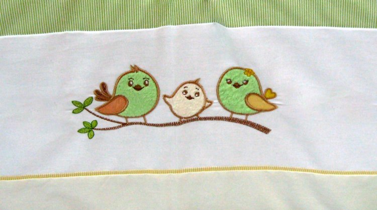 Комплект постельного белья Верес Spring Birdies 6 единиц зеленый