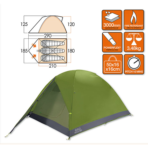 Палатка Rock 300 herbal Vango