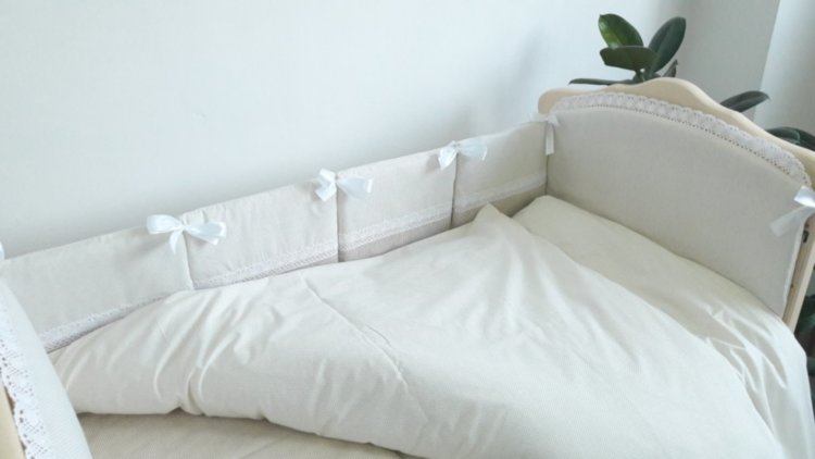 Комплект постельный сменный Кристина 3 единицы бежевый Lux baby 482082