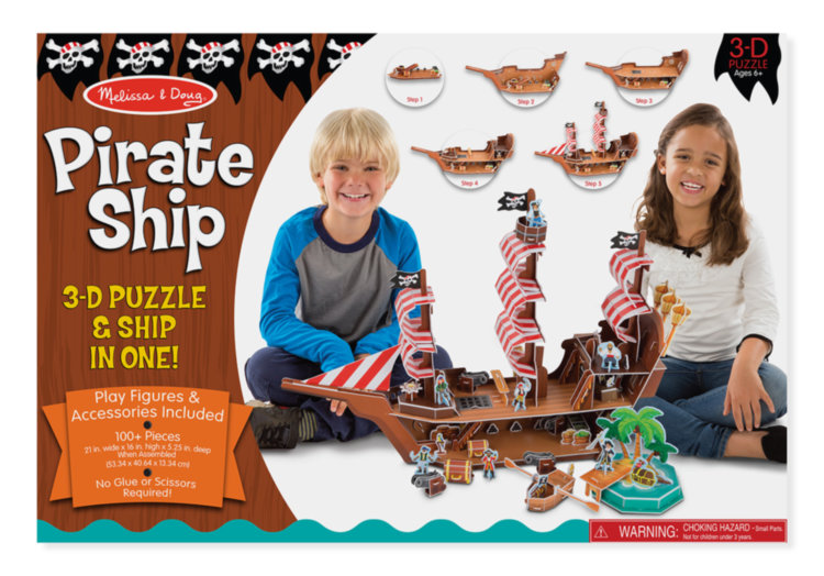 3D пазлы Пиратский корабль MD9045 Melissa and Doug