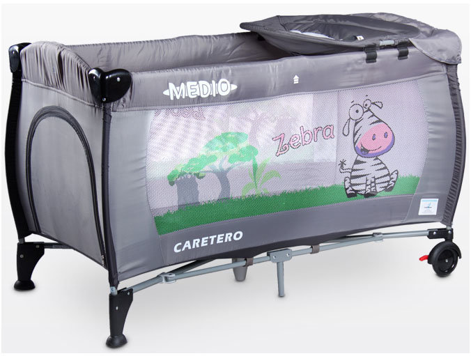 Манеж Caretero Medio Safari серый