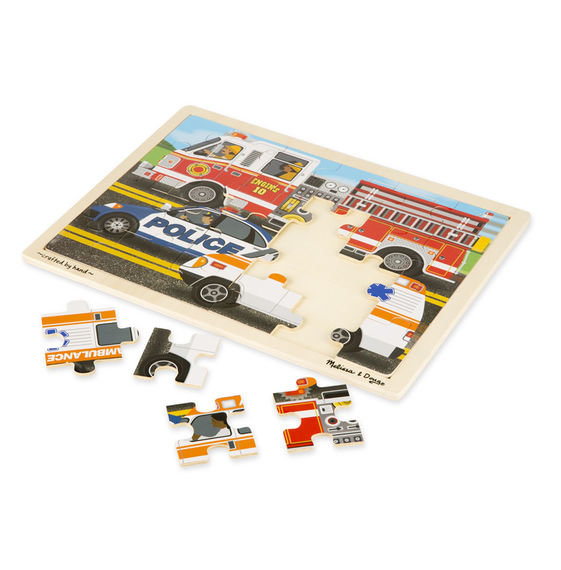 Пазл начального уровня Спецмашины 24 элемента MD9062 Melissa and Doug