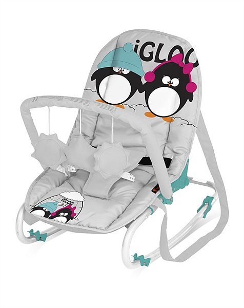 Шезлонг Bertoni TOP RELAX с игрушкой grey green igloo