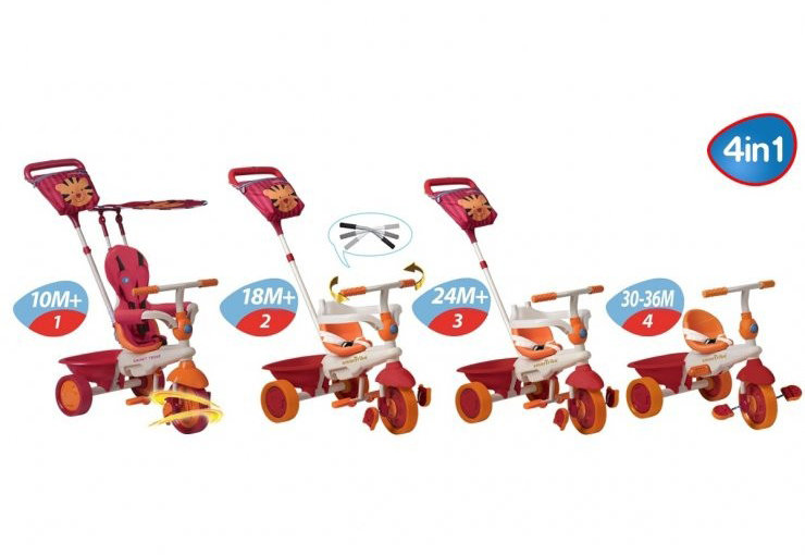 Smart Trike трехколесный велосипед Safari, зебра