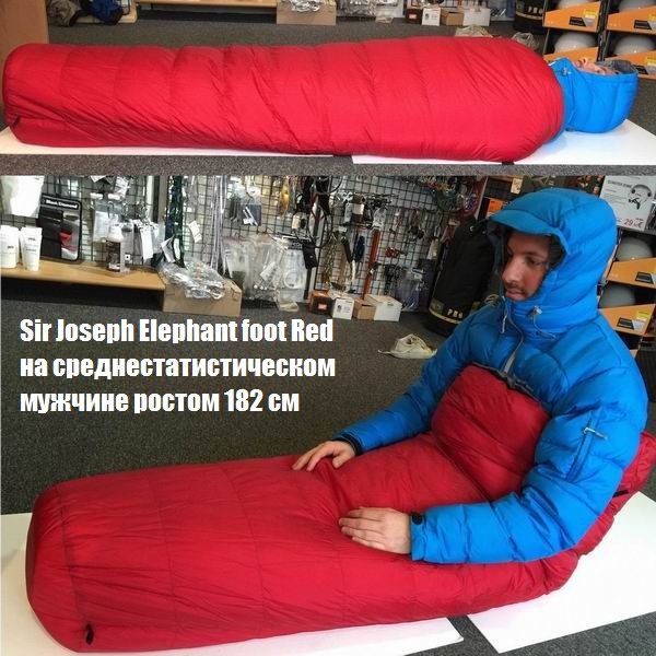 Спальный мешок Elephant foot -15°C black Sir Joseph