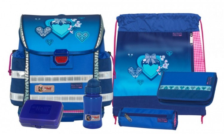 Ранец McNeill Blue hearts 6 предметов, 8929