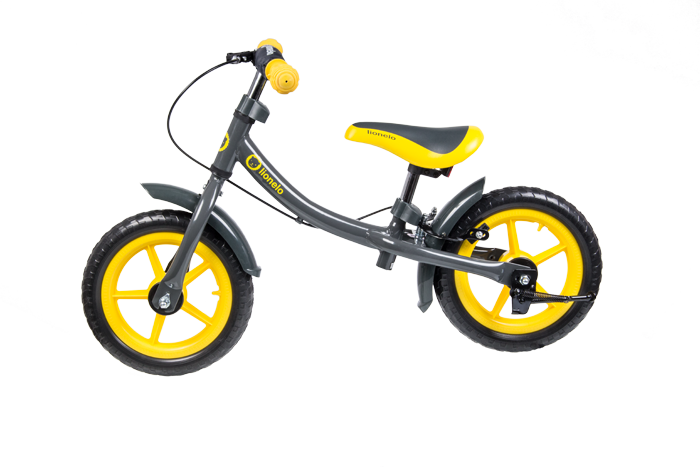 Беговел Dan Plus yellow с ручным тормозом Lionelo