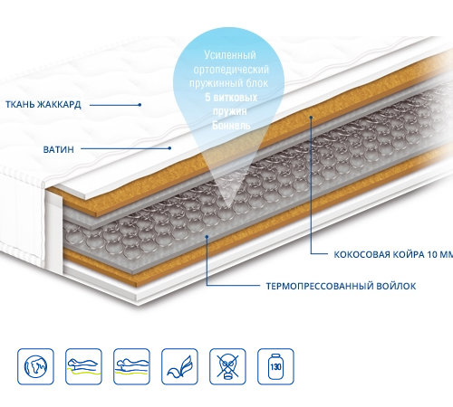 Матрас Чемпион Cocos FORTE 80х190 Сонлайн