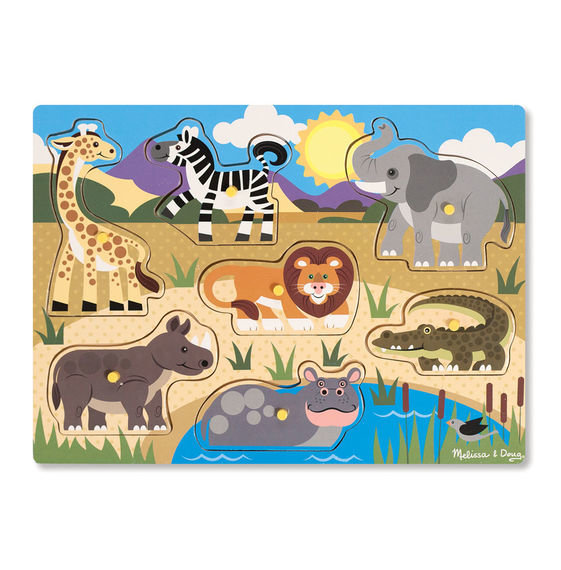 Рамка-вкладыш Сафари 7 элементов MD19054 Melissa and Doug
