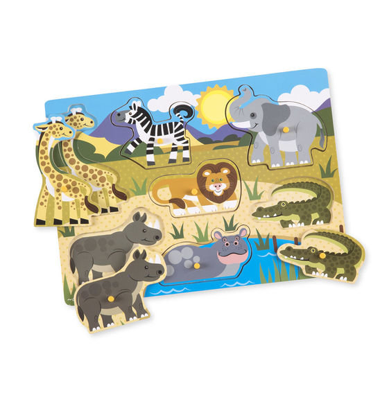 Рамка-вкладыш Сафари 7 элементов MD19054 Melissa and Doug