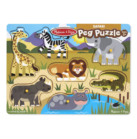 Рамка-вкладыш Сафари 7 элементов MD19054 Melissa and Doug