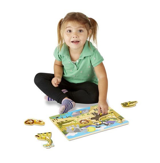 Рамка-вкладыш Сафари 7 элементов MD19054 Melissa and Doug